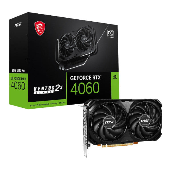 MSI GeForce RTX 4060 VENTUS 2X BLACK OC 8GB GDDR6 MSI GeForce RTX 4060 VENTUS 2X BLACK OC 8GB GDDR6